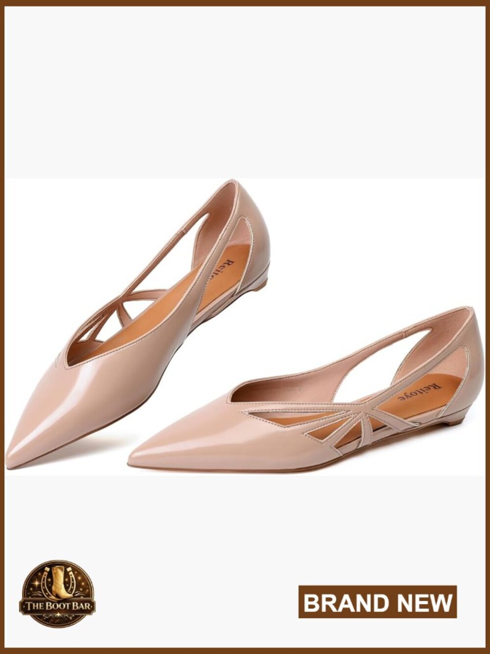 Closed Pointed Toe Ballet Flats - Cushioned, Slip-On Work Shoes